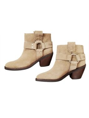 See by Chloé Eddie Suede Harness Ankle Boots Taupe 39.5
U